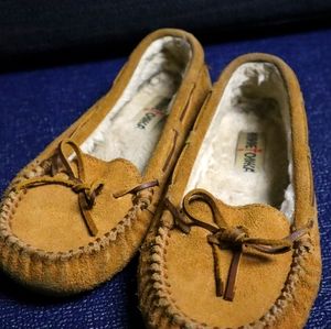 Tan moccasins!